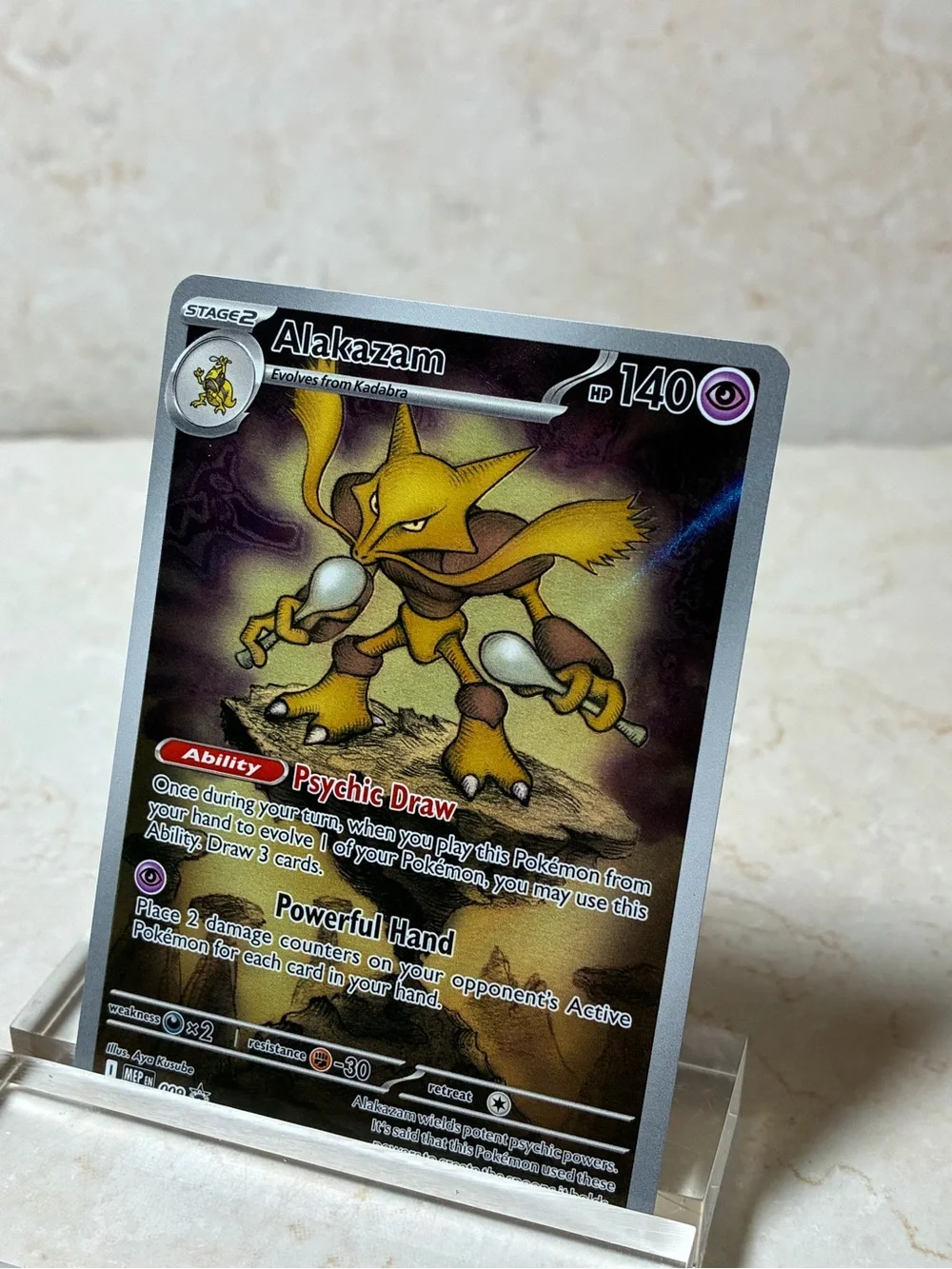 Alakazam Holographic Trading Card -
